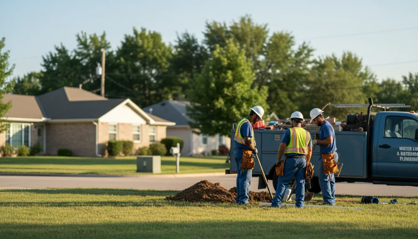 Residential water line and bathroom plumbing service in Mount Joy, PA